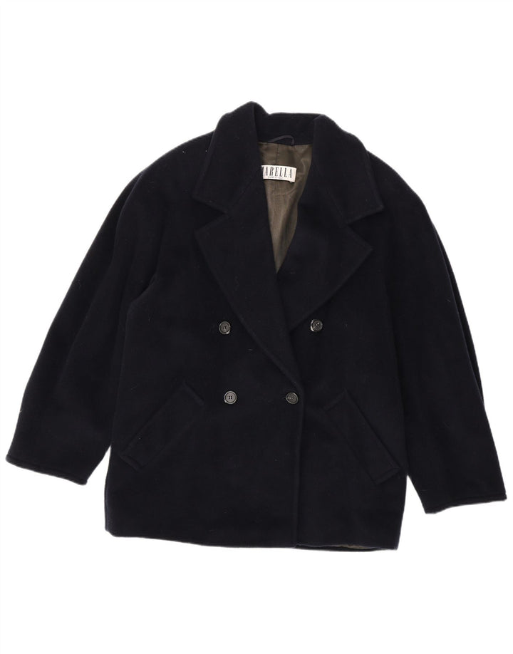 Cappotto doppiopetto oversize da donna Marella UK 8 piccolo blu navy