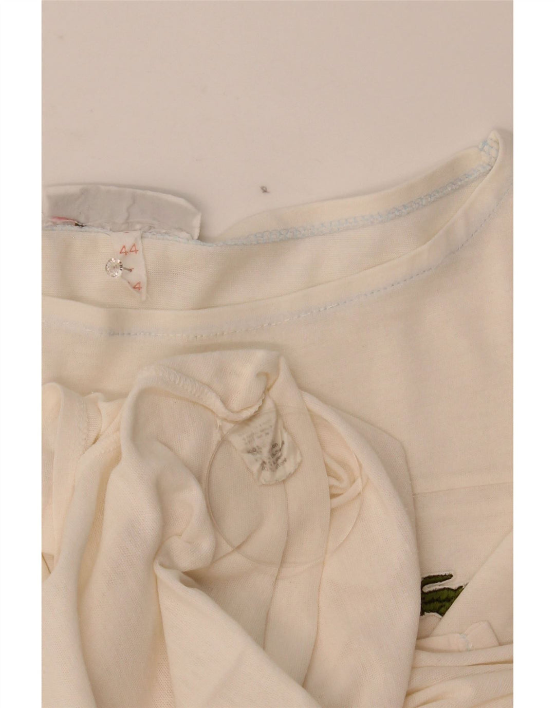 T-shirt da donna Lacoste taglia 44 grande in cotone bianco