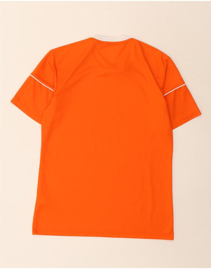T-shirt Adidas Climalite da uomo piccola in poliestere arancione