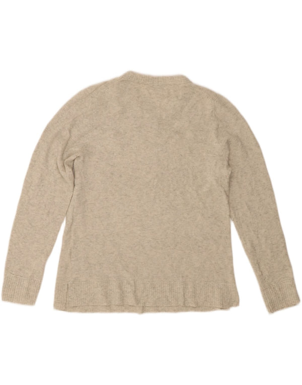Maglione maglione girocollo da donna J. Crew UK 16 grande acrilico grigio