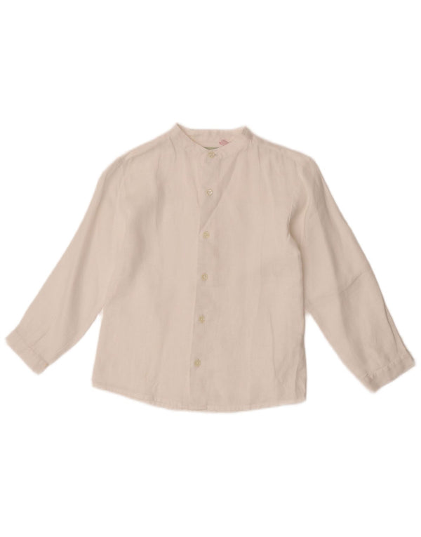 Camicia Monsoon da bambino 7-8 anni in lino bianco