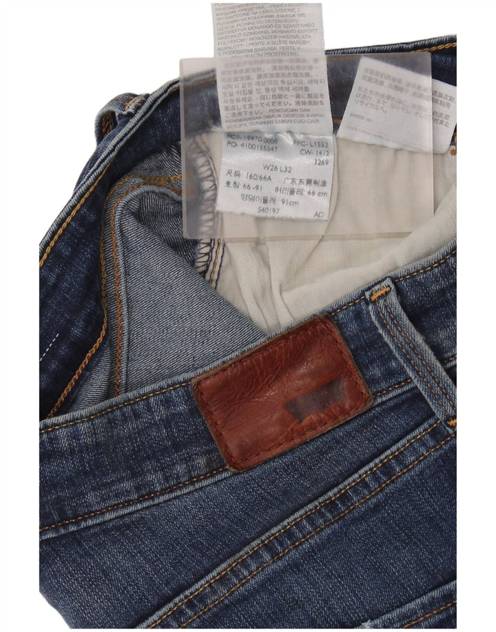 Jeans skinny da donna a vita alta LEVI'S W26 L32 cotone blu