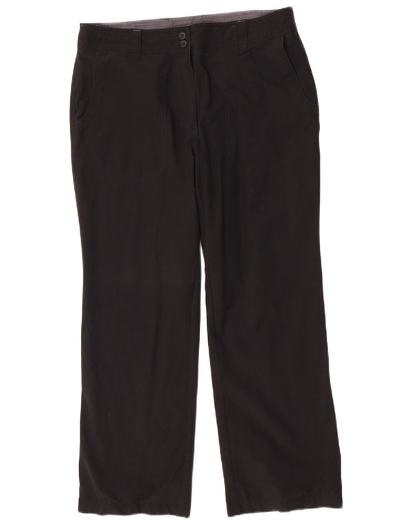 Pantaloni chino dritti da donna Rohan UK 14 Large W34 L29 Poliestere nero