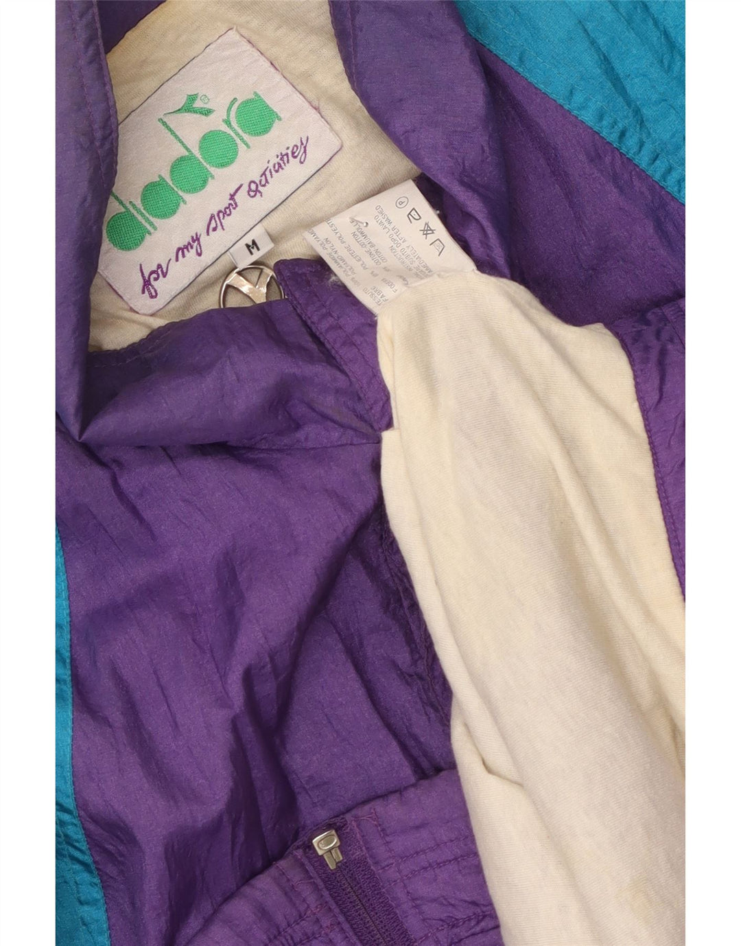 Giacca da tuta da uomo Diadora Top Jacket viola medio color block in poliammide