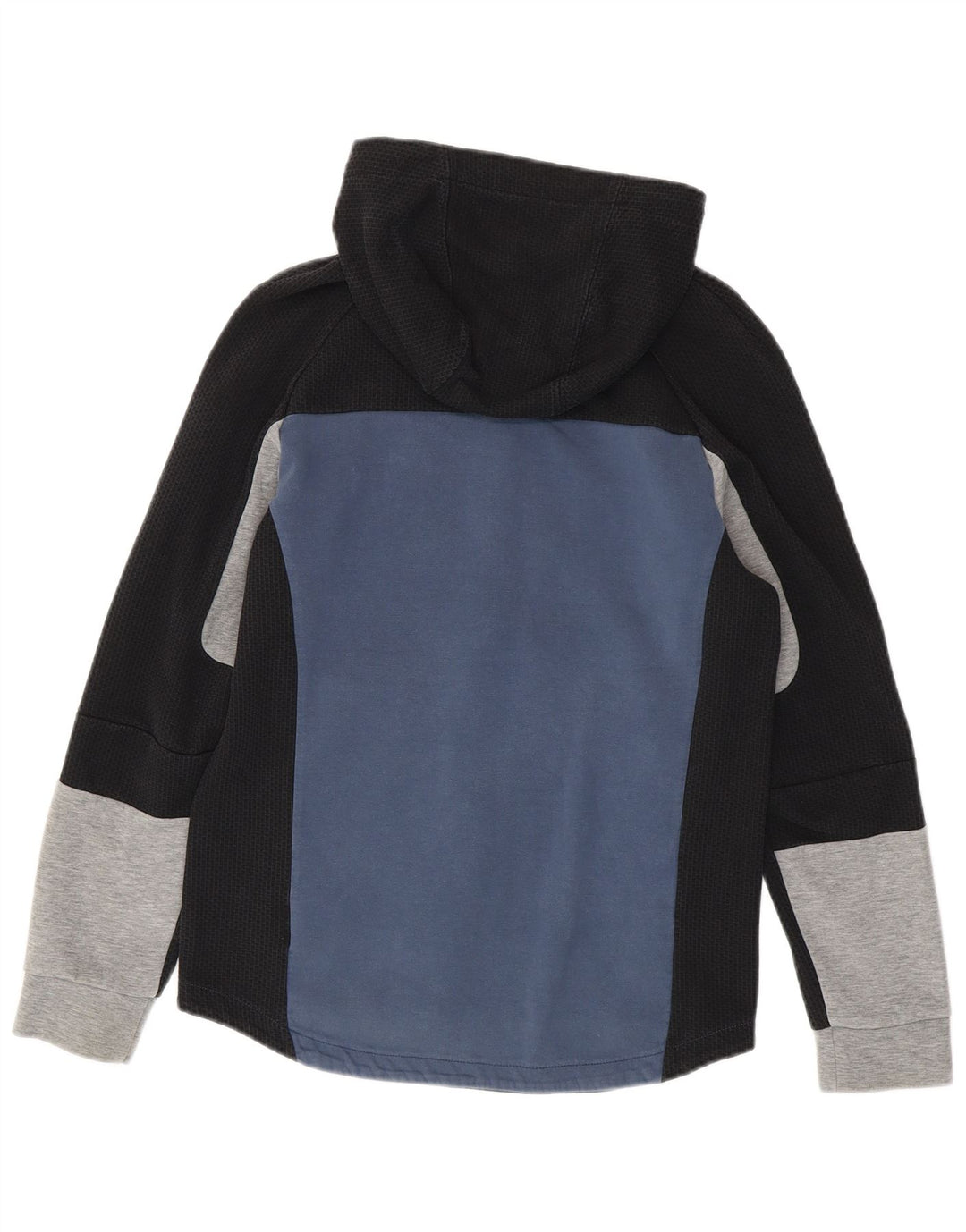 Felpa con cappuccio e zip da uomo Puma Small in cotone color block blu