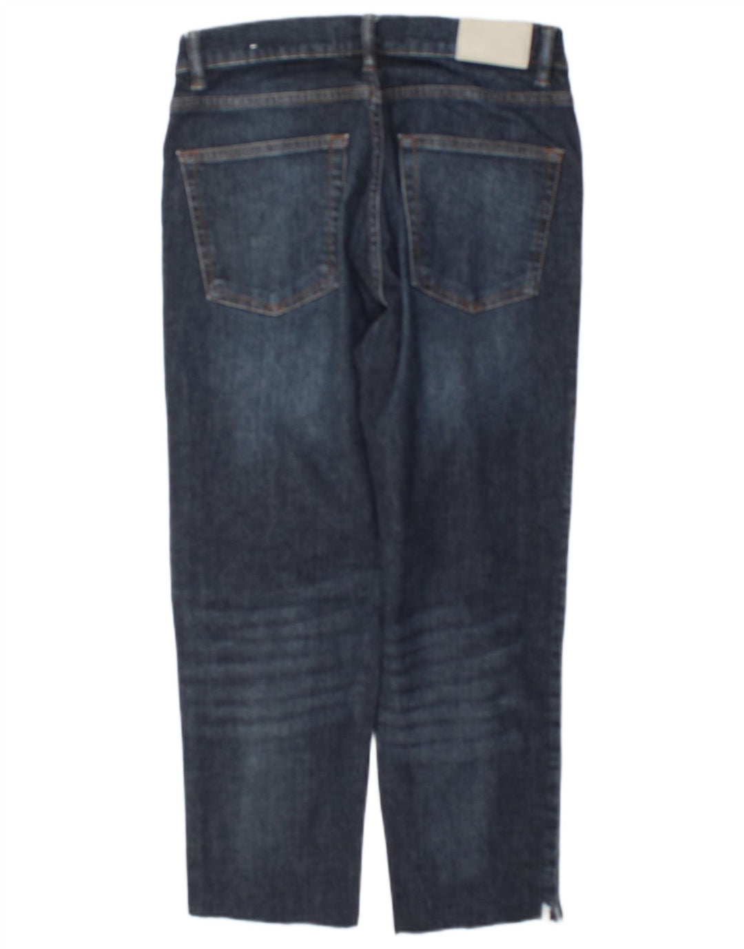Jeans Cropped Zara Donna W32 L24 Blu Navy