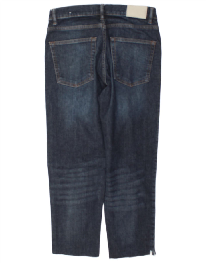 Jeans Cropped Zara Donna W32 L24 Blu Navy