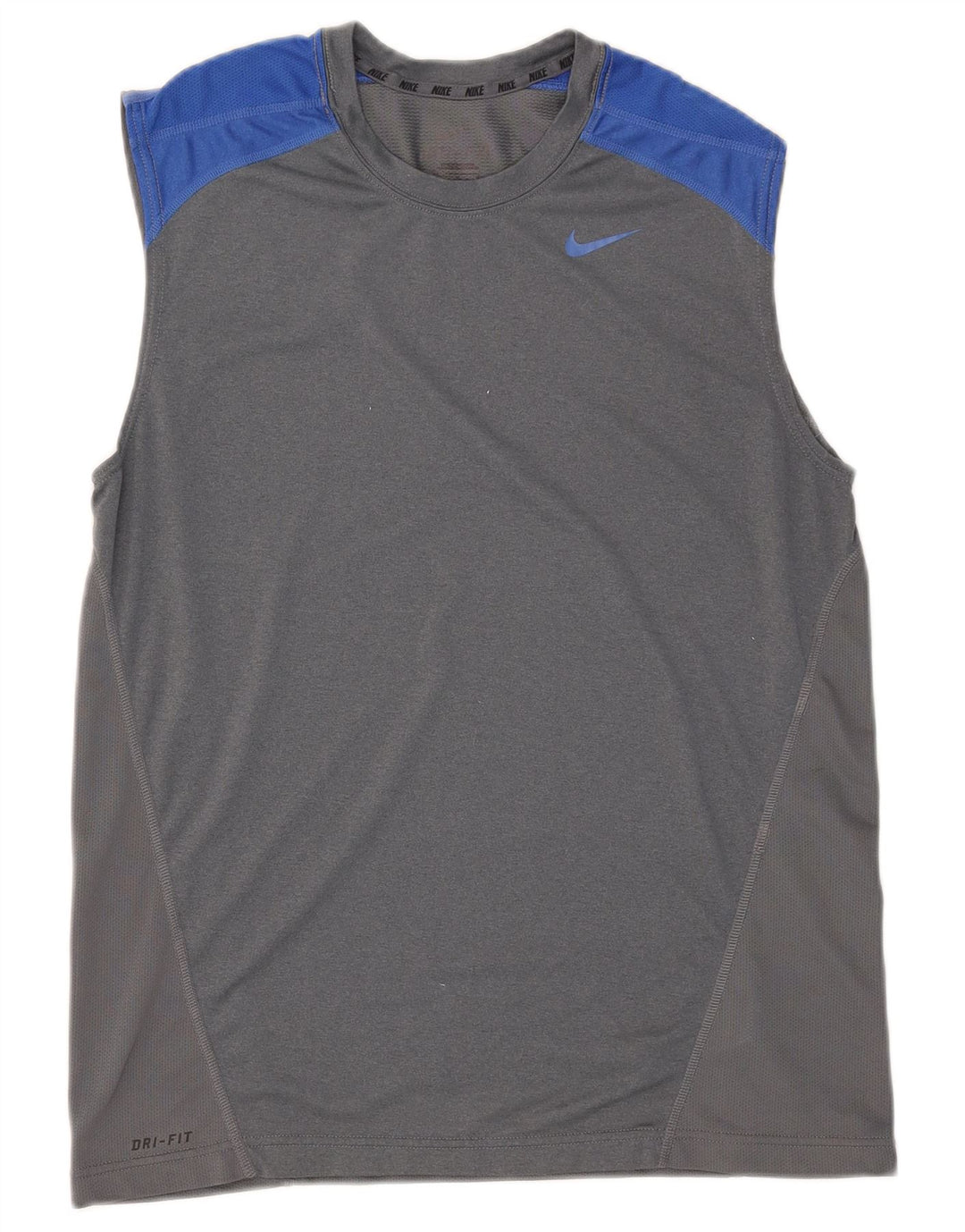 Canotta Nike Dri Fit da uomo in poliestere color block grigio medio