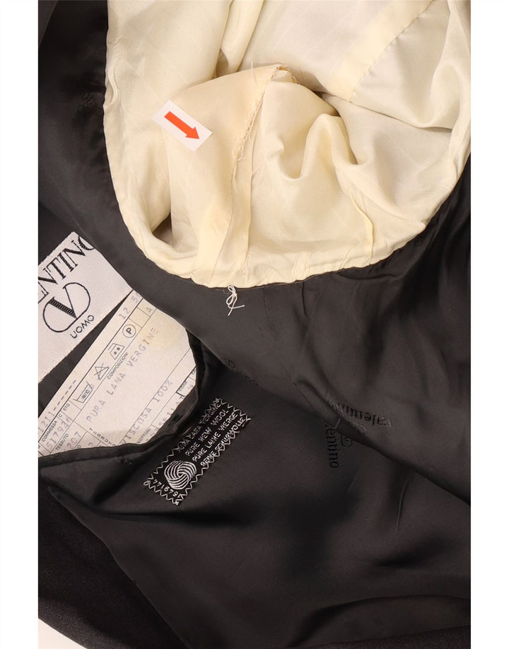 VALENTINO Abito 2 Pezzi Doppio Petto Uomo IT 50 Large W34 L30 Grigio