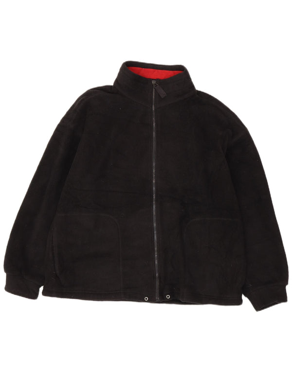 Giacca in pile oversize da donna Marks & Spencer UK 16 grande poliestere nero