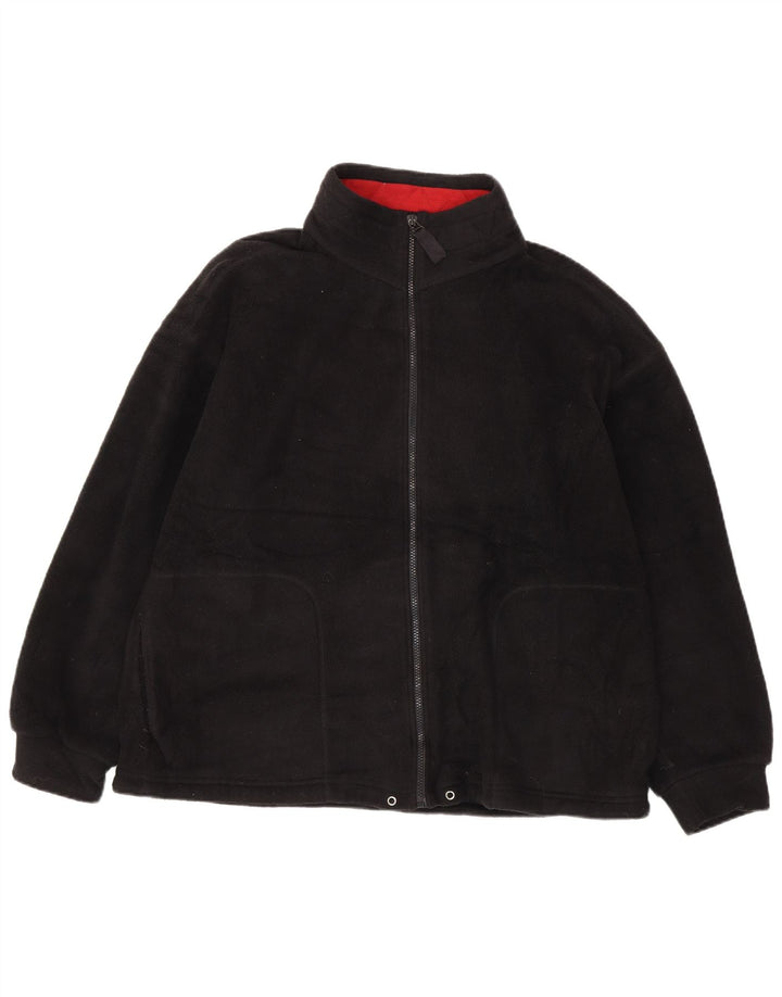 Giacca in pile oversize da donna Marks & Spencer UK 16 grande poliestere nero