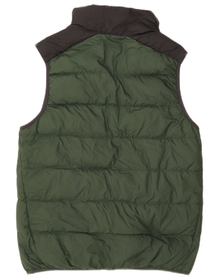 Gilet imbottito da uomo Nike UK 38 poliestere color block verde medio