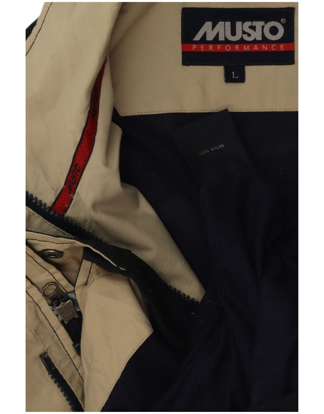 Giacca antipioggia da uomo Musto UK 40 Large in nylon blu navy