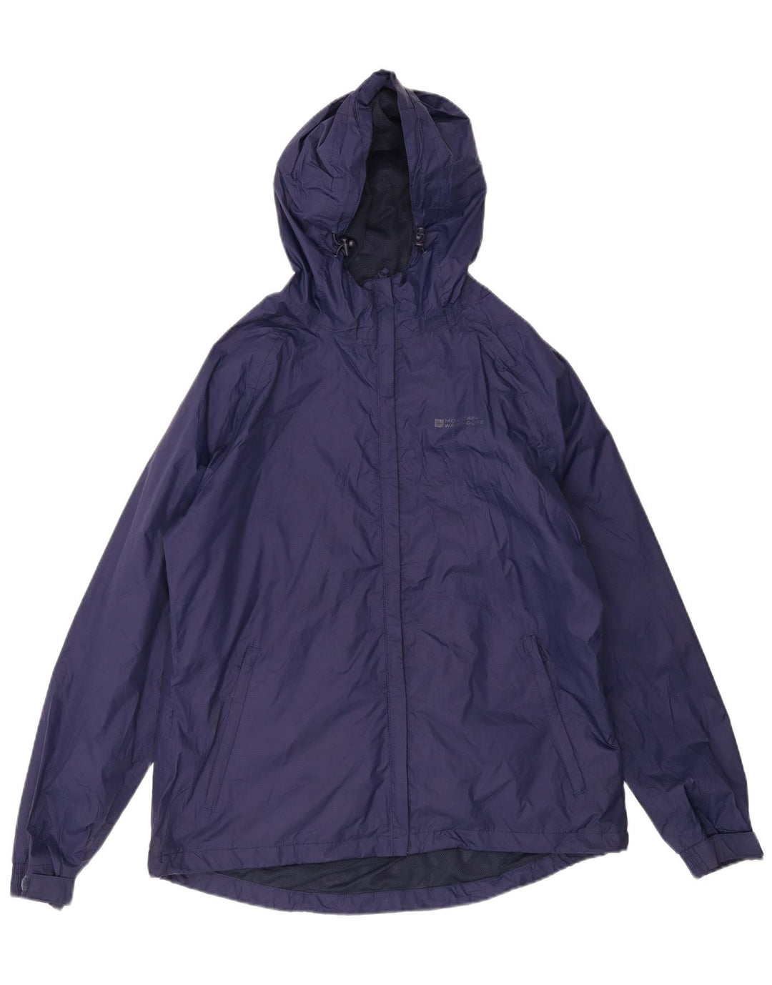 Giacca antipioggia con cappuccio da donna Mountain Warehouse UK 16 Large in nylon blu navy