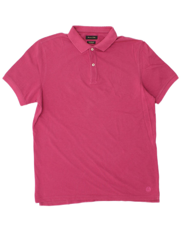 Polo da uomo Massimo Dutti grande rosa