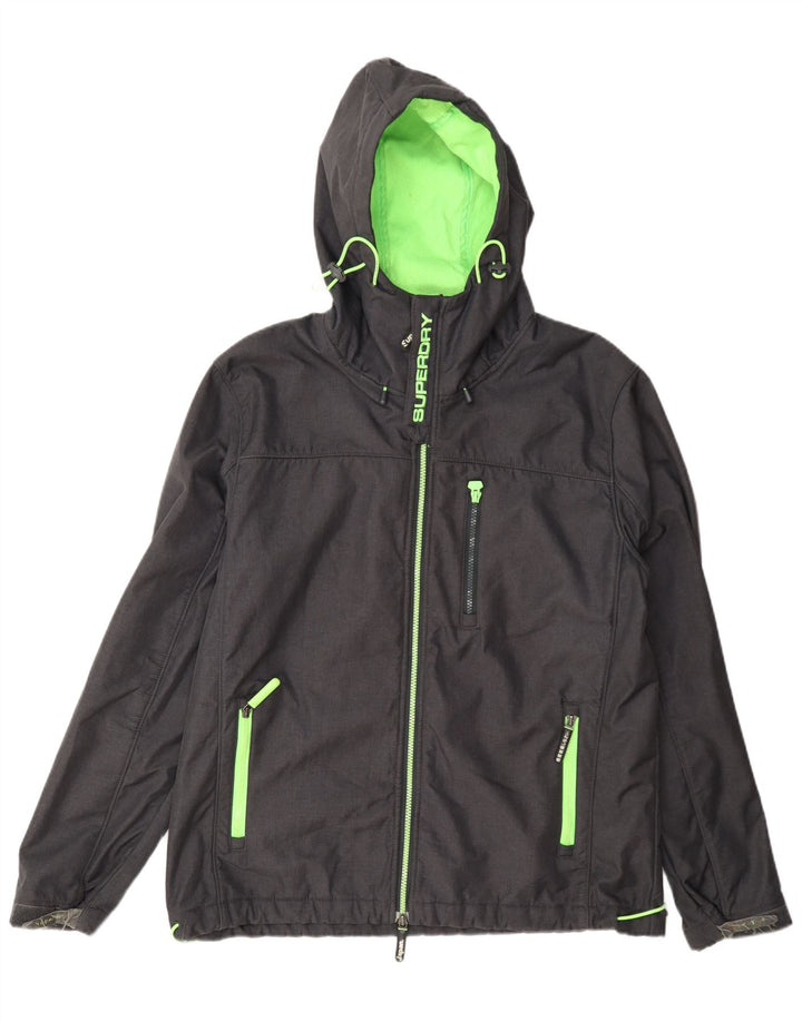 Giacca antipioggia da uomo Windtrekker con cappuccio Superdry UK 44 2XL poliestere grigio