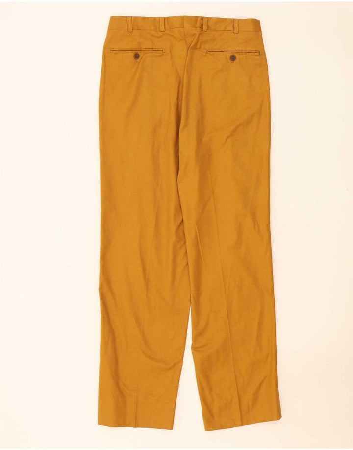 Abito vintage da uomo a 2 bottoni e 2 pezzi IT 48 medio W32 L32 in cotone giallo