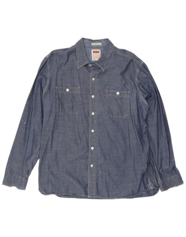 Camicia Levi's da uomo vestibilità standard XL blu navy