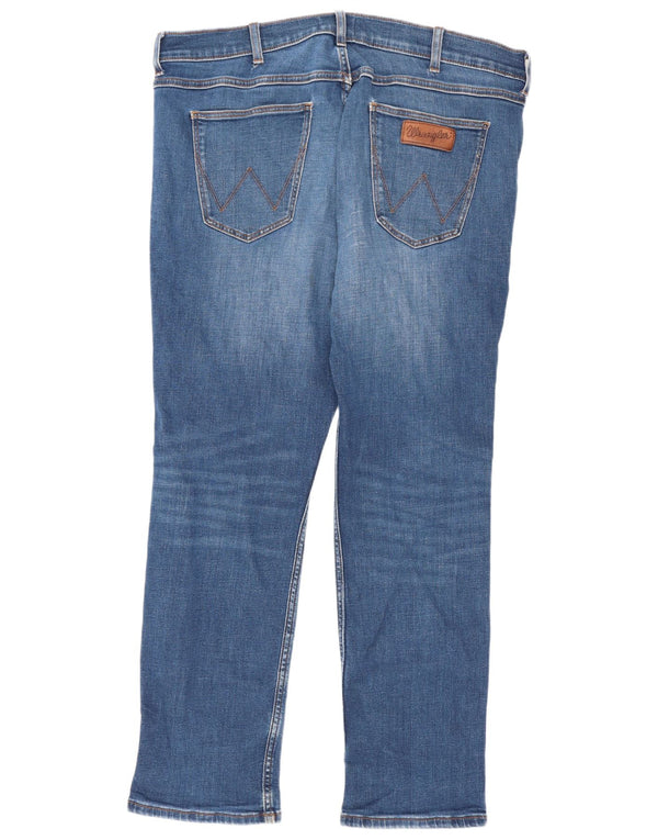 Jeans dritti da uomo Wrangler Greensboro W35 L30 cotone blu
