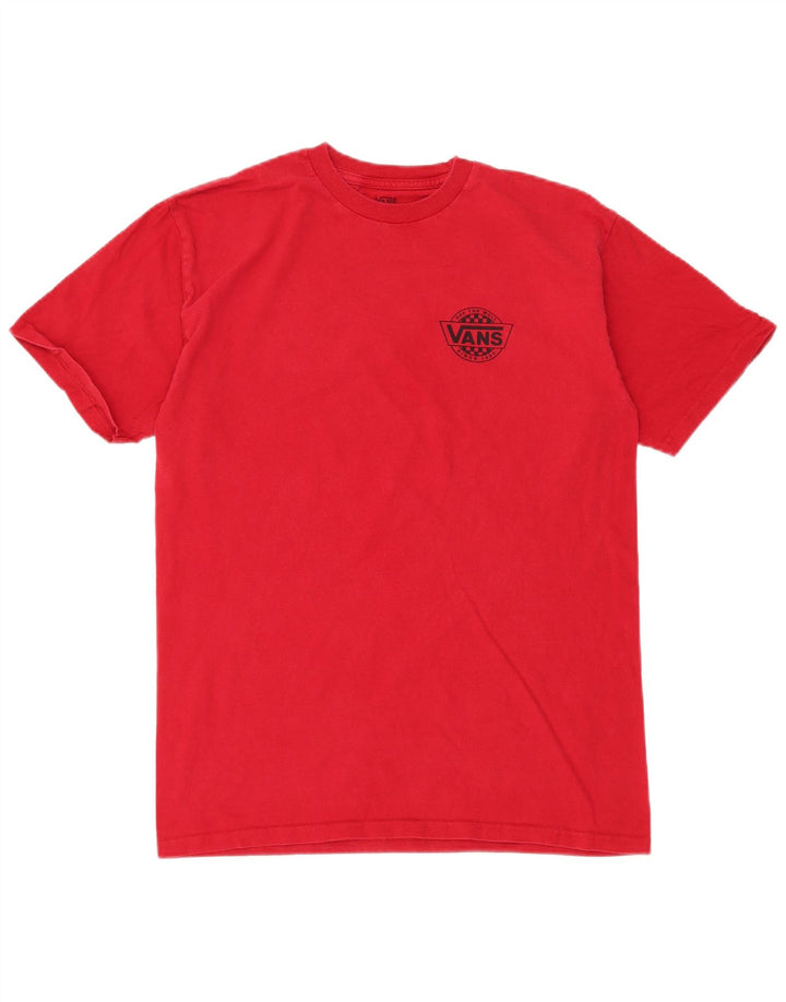 T-shirt grafica da uomo VANS Top rosso medio in cotone