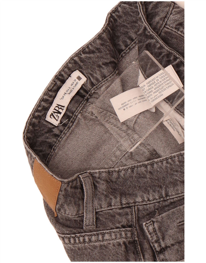 Jeans dritti da donna Zara EU 38 Small W28 L27 Cotone grigio