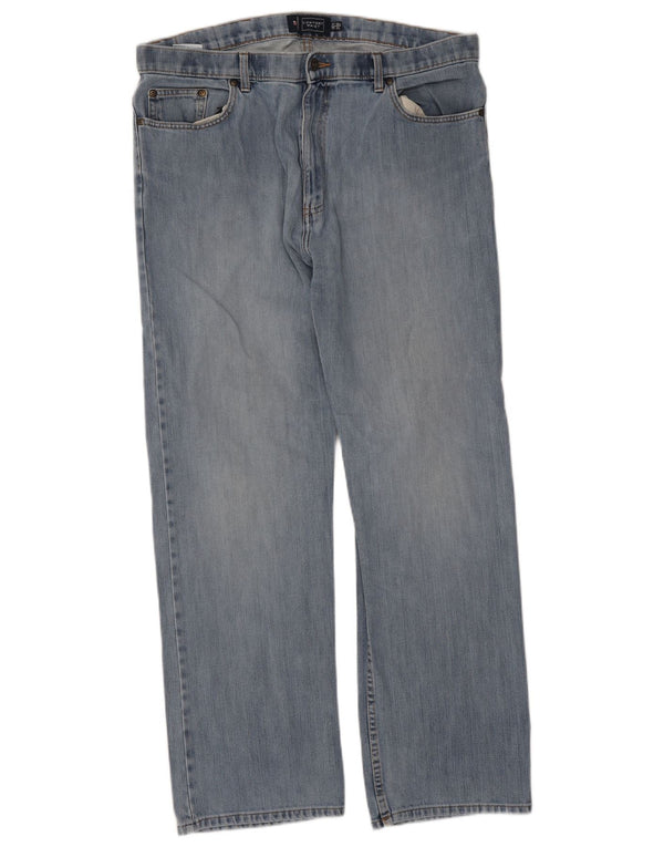 Jeans dritti da uomo Marks & Spencer blu Harbour W38 L31 cotone