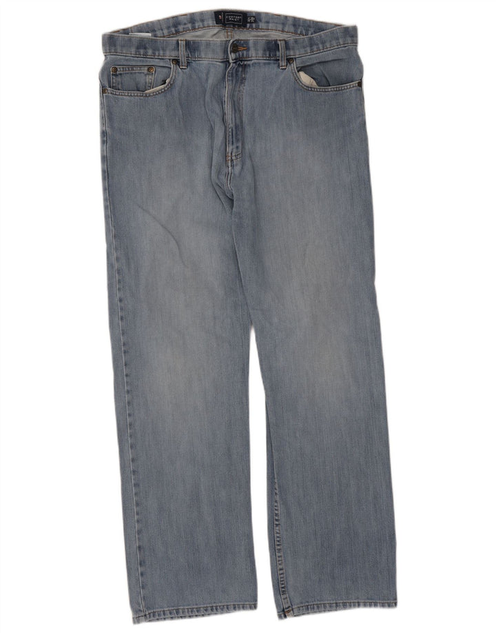 Jeans dritti da uomo Marks & Spencer blu Harbour W38 L31 cotone