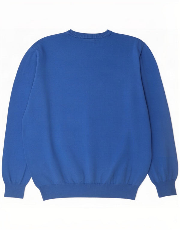 Refrigiwear Maglione girocollo da uomo grande in cotone blu
