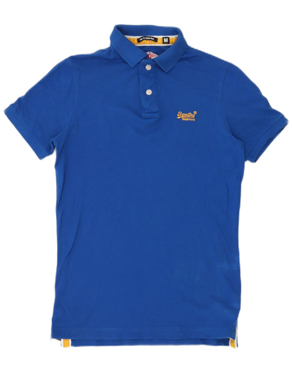 Polo da uomo Superdry in cotone blu medio