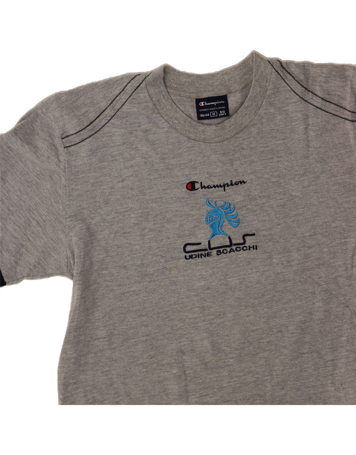 CHAMPION Boys Graphic T-Shirt Top 9-10 Years Grey Cotton Vintage Champion and Second-Hand Champion from Messina Hembry 