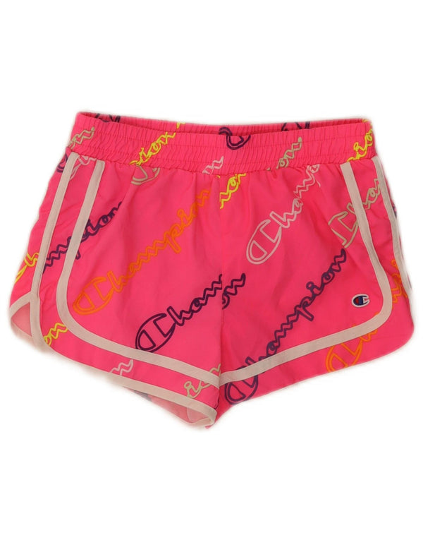 Pantaloncini sportivi grafici per ragazze Champion 9-10 anni Poliestere rosa medio