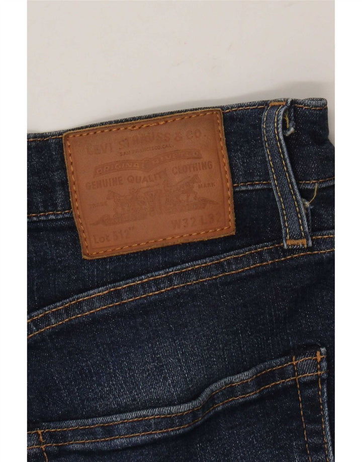Levi's Uomo 512 Jeans affusolati slim W32 L32 Blu Navy
