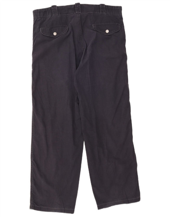 Pantaloni cargo dritti da uomo ARMANI EU 50 Large W36 L29 cotone blu navy