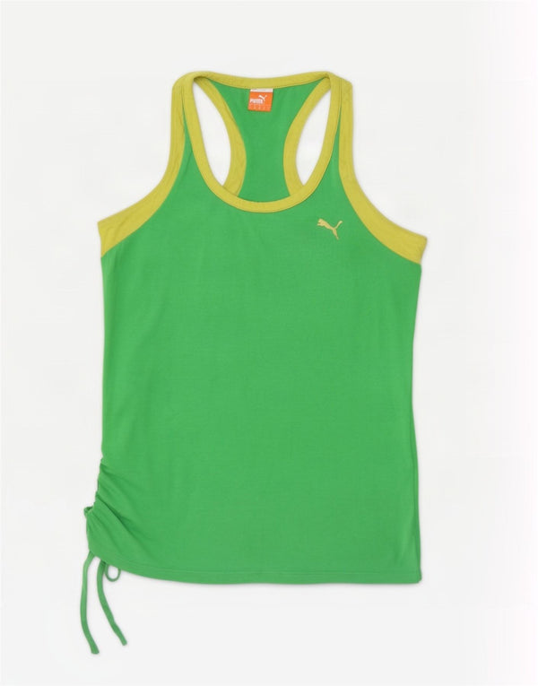 Canotta corta da donna Puma UK 10 Small Green Colourblock