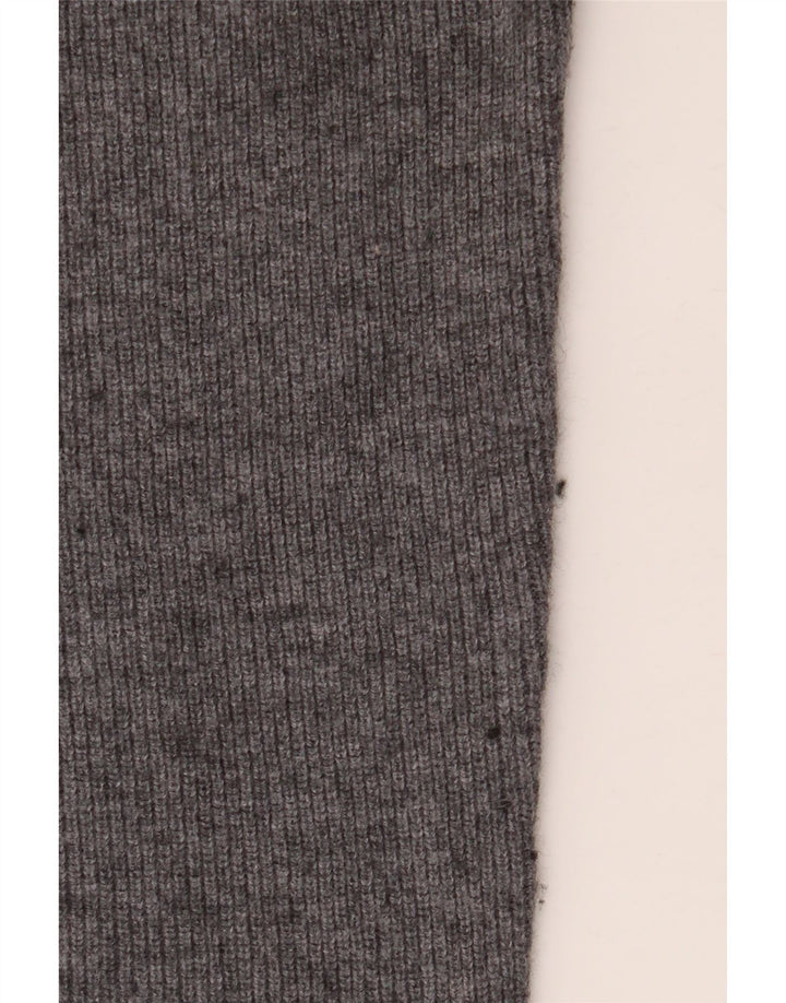 Massimo Dutti Maglione da uomo con collo alto in lana grigio medio