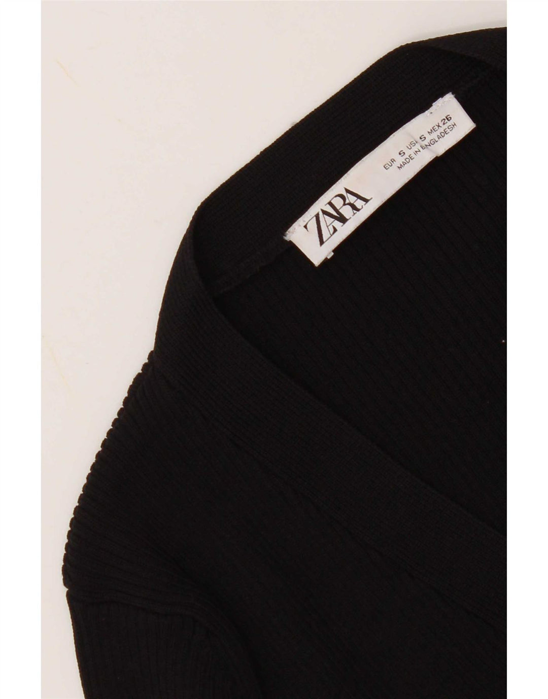 Maglione cardigan corto da donna Zara UK 8 piccolo nero