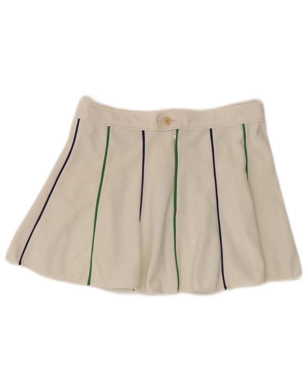 Gonna da tennis vintage da donna UK 12 a righe bianche medie