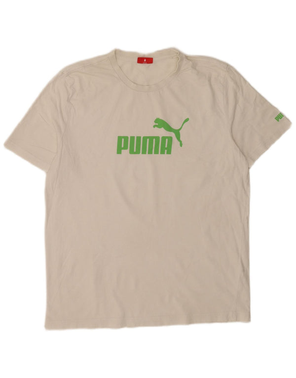 T-shirt grafica da uomo Puma Large bianca