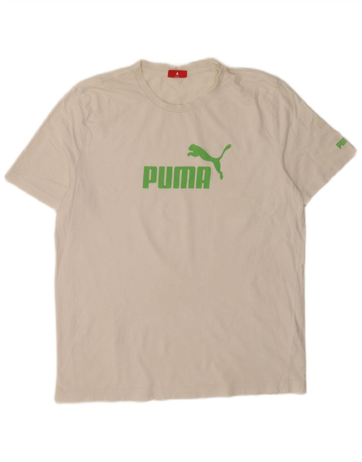 T-shirt grafica da uomo Puma Large bianca