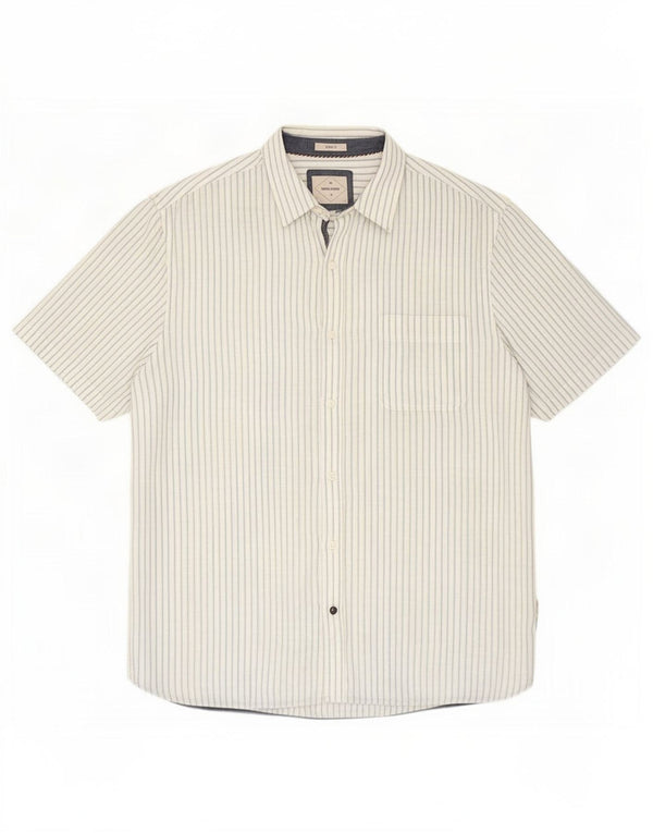 Camicia da uomo a maniche corte Classic Fit di White Stuff 2XL in cotone a righe