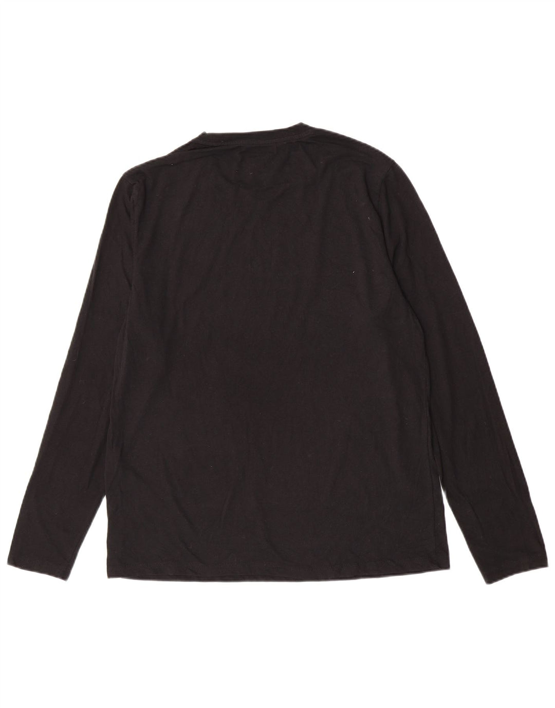 Chaps - Top grafico da uomo a maniche lunghe, grande, in cotone nero