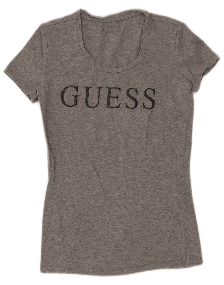 T-shirt grafica da donna Guess Top UK 8 Small Grigia
