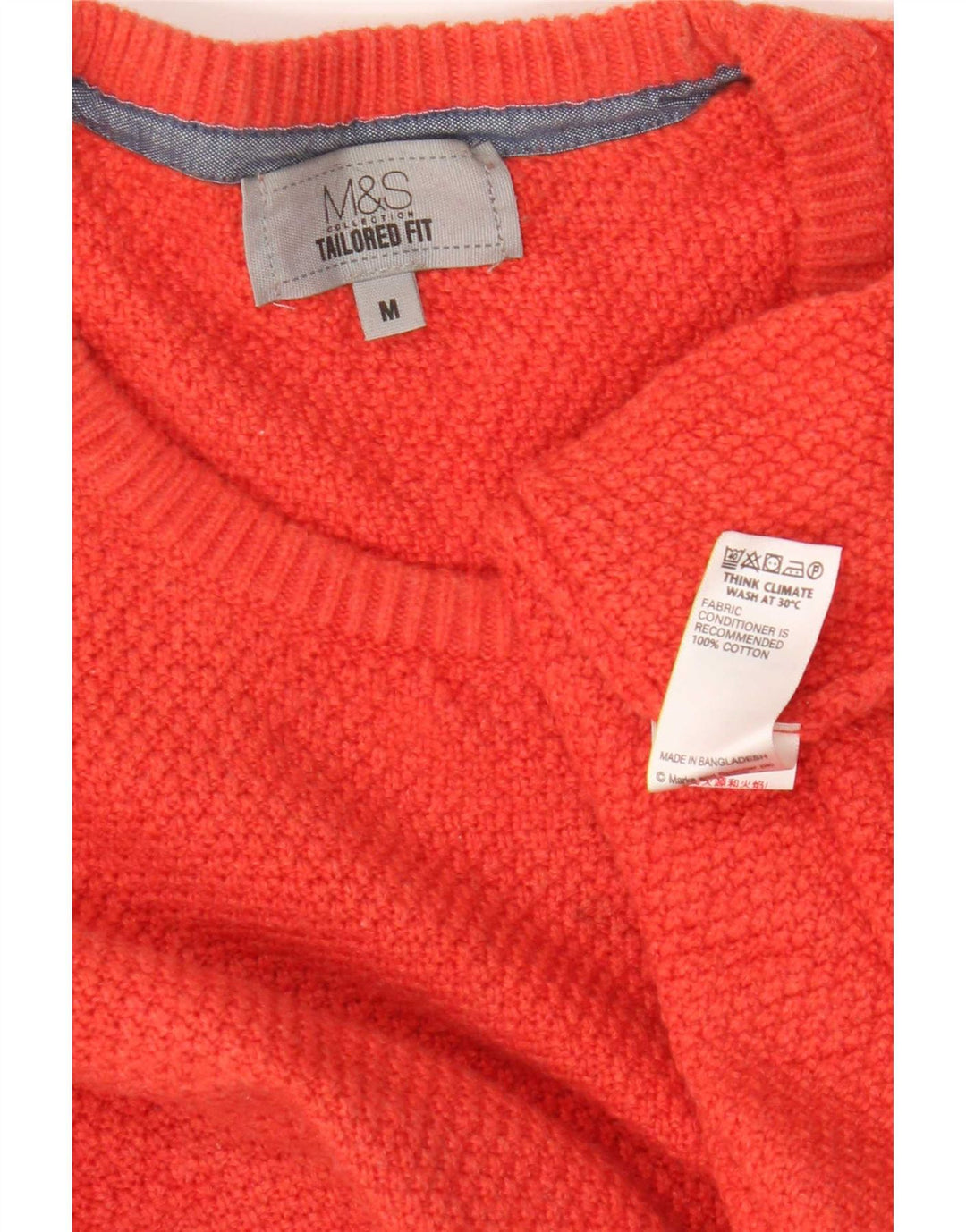 Maglione maglione girocollo da uomo Marks & Spencer su misura Rosso medio