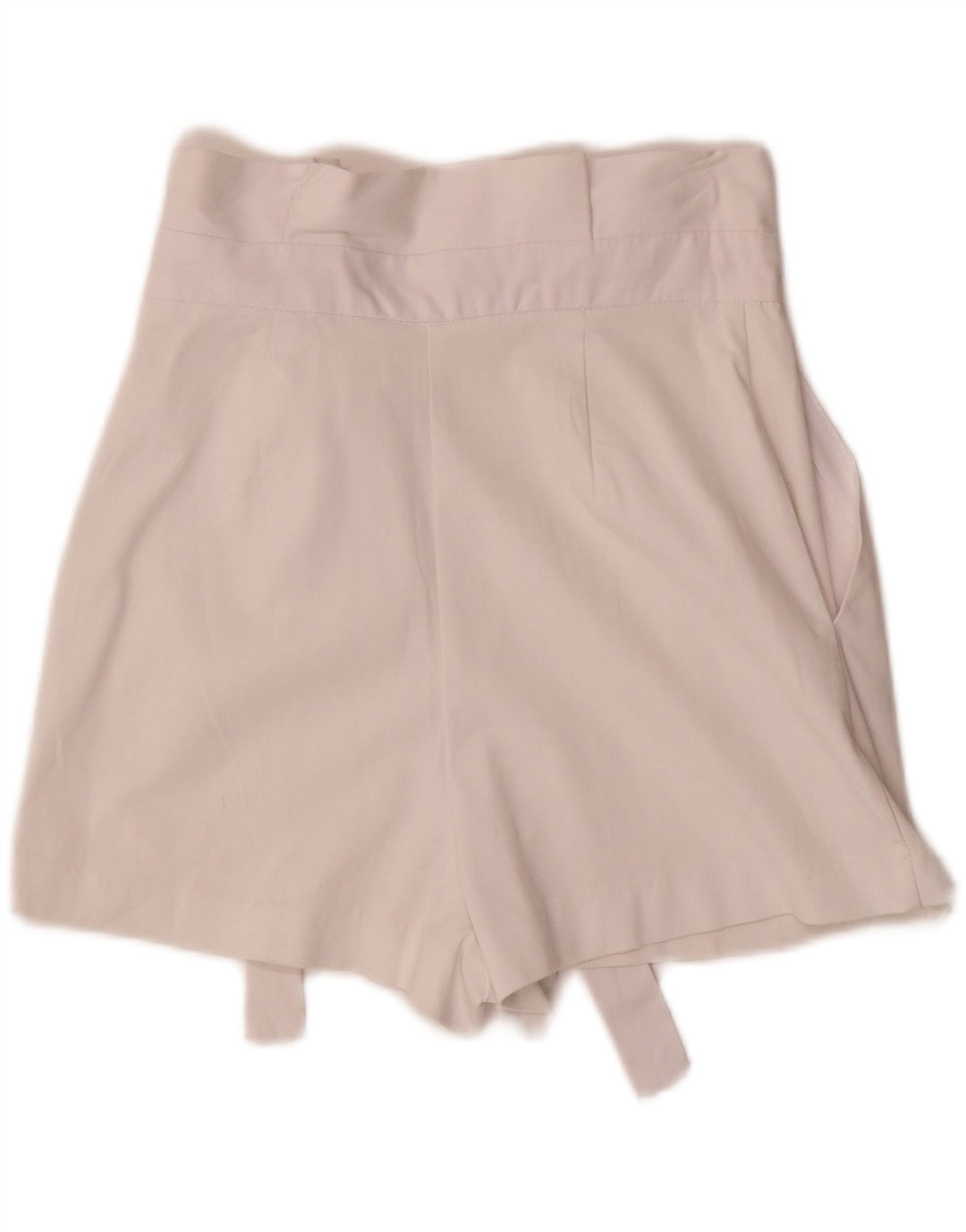 Pantaloncini a vita alta da donna Zara piccoli W26 cotone bianco