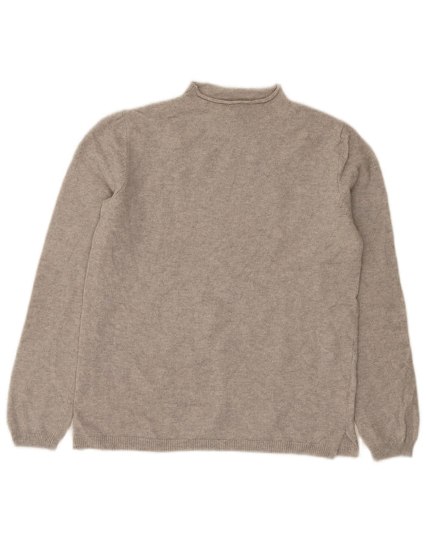 Maglione maglione a collo alto da donna Massimo Dutti UK 10 piccolo in lana grigia
