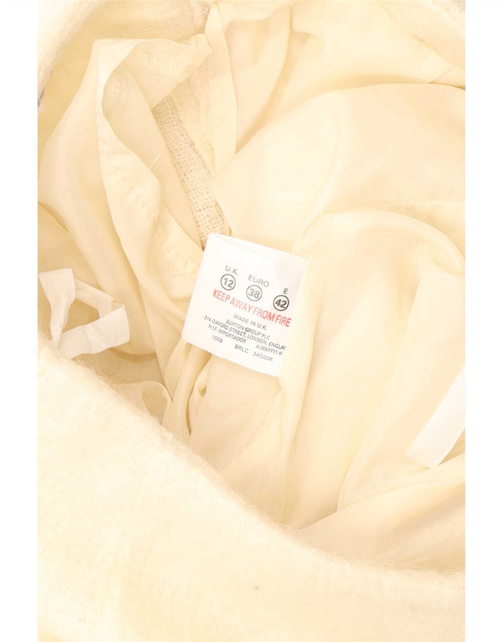 Topshop Minigonna in maglia da donna UK 12 Media W28 Beige Lana