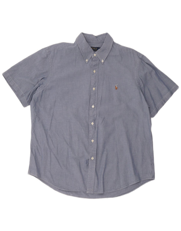 Polo Ralph Lauren Camicia a maniche corte da uomo XL in cotone blu