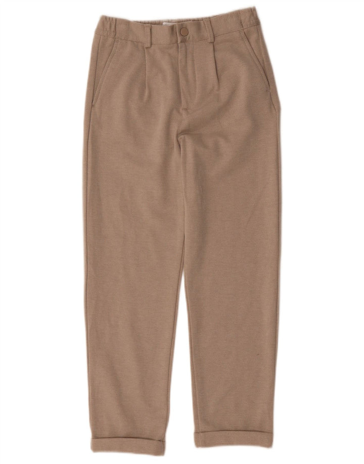 Pantaloni chino con pegging Zara per ragazzi 9-10 anni W26 L23 Poliestere beige