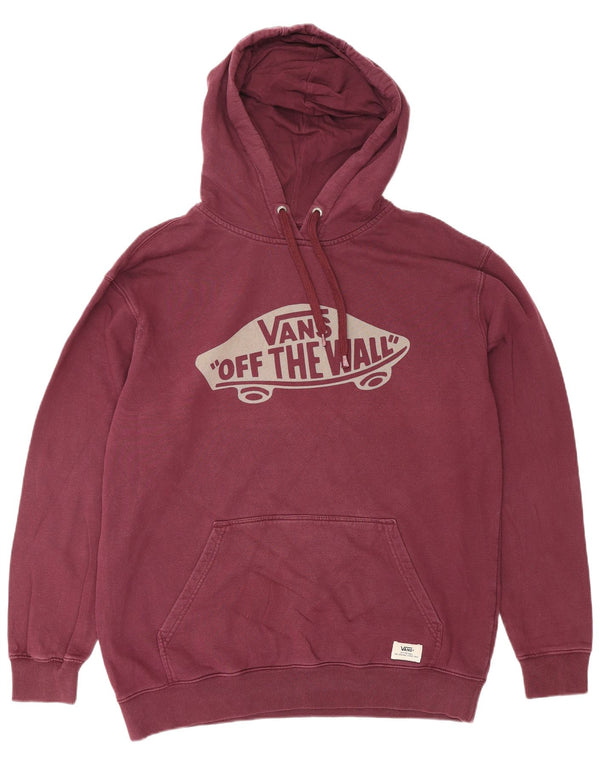 Maglione con cappuccio grafico da uomo VANS grande in cotone bordeaux