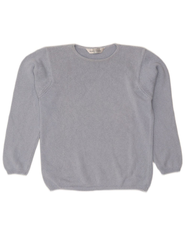 Maglione maglione con scollo a barca da donna Marks & Spencer UK 8 piccolo cotone blu